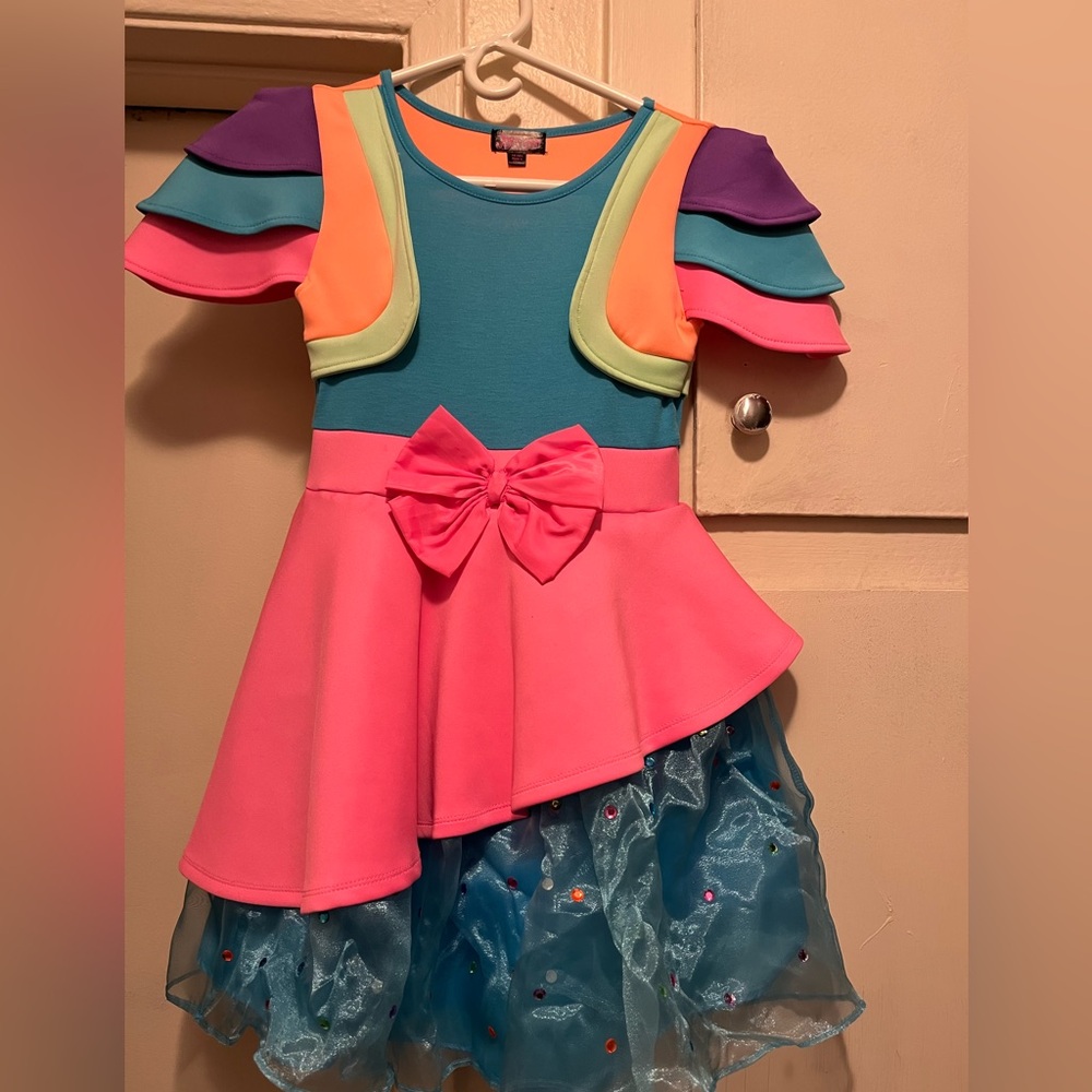 Vibrant Multicolor Kids Dance Costume